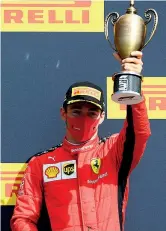  ?? (Getty Images) ?? Opportunis­ta Charles Leclerc, 22 anni: secondo podio della stagione dopo il secondo posto nel Gp d’Austria