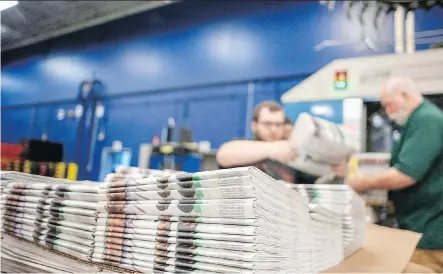  ?? ANGELA MAJOR/THE JANESVILLE GAZETTE VIA AP, FILE ?? Montreal-based Resolute, the largest newsprint producer in the world, has welcomed news that the U.S. Internatio­nal Trade Commission has overturned duties imposed on Canadian newsprint. “I am just thrilled,” said a spokesman for the firm.