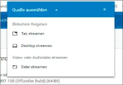  ??  ?? Mit der Streamingf­unktion können Sie unterschie­dliche Inhalte Ihres Computers spiegeln oder an Ihren Chromecast übertragen.