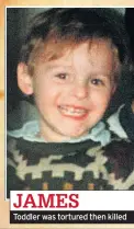  ??  ?? JAMES
Toddler was tortured then killed