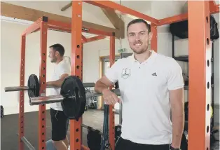  ??  ?? Personal fitness trainer Graham Low in his centre at the Seaham Marina.