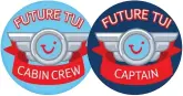  ??  ?? Row: TUI’s badges for children