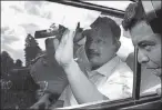  ?? BACHCHAN KUMAR/HT PHOTO ?? Purohit leaves for Colaba Army headquarte­rs after leaving the jail on Wednesday.