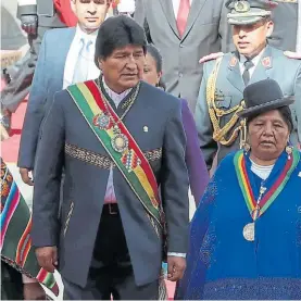  ?? EFE ?? Aniversari­o. El presidente Evo Morales cumplió 12 años en el poder.