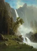  ??  ?? Albert Bierstadt (1830-1902), Bridal Veil Falls, Yosemite, ca. 1871-73, oil on canvas. North Carolina Museum of Art, Raleigh. Purchased with funds from the North Carolina State Art Society (Robert F. Phifer Bequest) and various donors, by exchange.