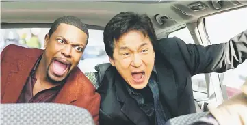  ??  ?? Jackie with Chris Tucker in ‘Rush Hour 3’.