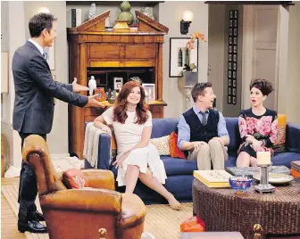  ?? NBC ?? Eric McCormack, left, Debra Messing, Sean Hayes and Megan Mullally return for a Will & Grace revival, premièring today. NBC has already ordered a second season. The hit show originally ran from 1998 to 2006.