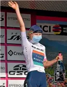 ??  ?? Mikayla Harvey won the young rider’s title at the Giro Rosa in 2020.
