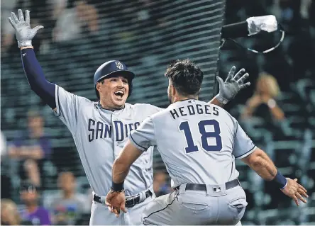  ??  ?? Padres outfielder Hunter Renfroe, with 23 home runs, is on pace to top 50 for 2019. ISAIAH J. DOWNING/USA TODAY SPORTS