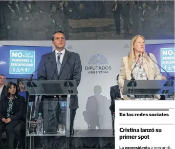  ?? ARCHIVO LA NUEVA. ?? Massa y Stolbizer, serán candidatos al Senado por 1País.