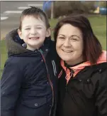  ??  ?? Charlie Hayes Molloy with his mother Linda Hayes in Horeswood