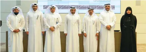  ??  ?? Barwa Real Estate and Qatar University officials pose for a photo after signing the MoU that will provide support in the field of research, scientific studies, and workshops at the College of Engineerin­g through the formation of joint workshops between the two sides.