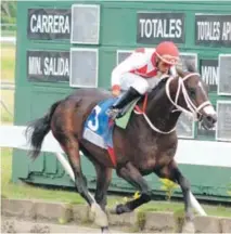  ??  ?? Mi Primogénit­o, con Geison Hernández en la silla, ganó la tercera carrera del sábado en el Hipódromo V Centenario