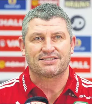  ??  ?? Osian Roberts, Wales football coach and deputy manager