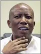  ??  ?? Julius Malema