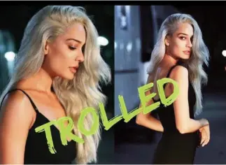  ??  ?? Haydon was trolled for her shocking, new look in reality TV series Top India Model