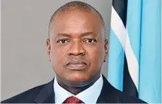  ?? ?? Botswana President Dr Masisi