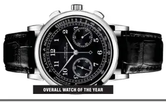  ??  ?? OVERALL WATCH OF THE YEAR