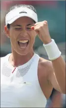  ?? FOTO: EFE ?? Garbiñe, tras eliminar a Kerber