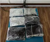  ?? Dubai Customs ?? The hashish discovered by Dubai Customs in a car at a border checkpoint. Officers said the driver had been acting suspicious­ly