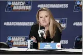  ?? YOUNG KWAK — THE ASSOCIATED PRESS ?? Utah coach Lynne Roberts said her team experience­d a series of hate crimes last week after arriving at its first NCAA Tournament hotel in Coeur d'Alene, Idaho.