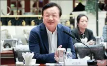  ?? PROVIDED TO CHINA DAILY ?? Huawei founder Ren Zhengfei gives a group interview in Shenzhen, Guangdong province, on Tuesday.