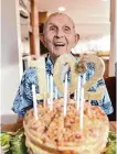  ?? Angela Norton/associated Press ?? Richard C. “Dick” Higgins celebrates his 102nd birthday last year.