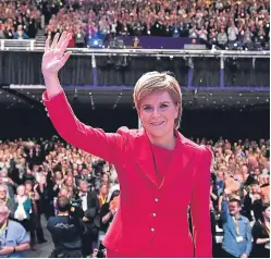  ?? Getty Images. Picture: ?? Applause for Nicola Sturgeon at the SNP’s conference. But could there be trouble ahead from factions within her own party?