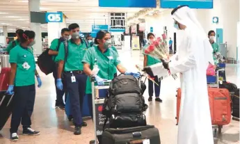  ?? Gulf News Archives ?? ■ At the height of the pandemic, the UAE collaborat­ed with Indian health care providers such as Aster and VPS Healthcare to bring Indian nurses and doctors to manage field hospitals.