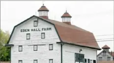  ??  ?? The Eden Hall Farm barn stands on Ridge Road in Richland. Eden Hall, once a summer home of H.J. Heinz executive Sebastian Mueller and a vacation spot for Heinz employees, is owned by Chatham University.