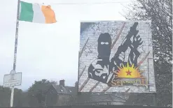  ??  ?? The Saoradh mural in Newry, and (right) Anne Travers