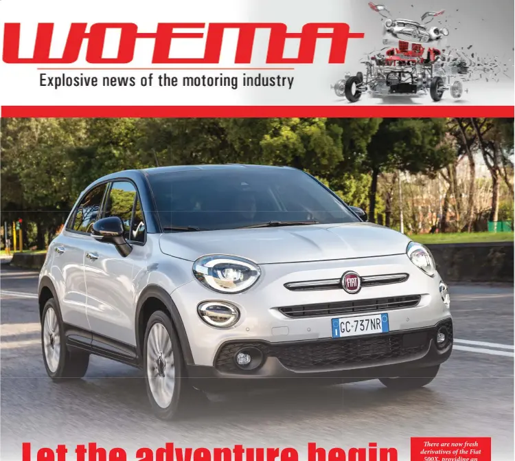  ?? Photo: Contribute­d ?? There are now fresh derivative­s of the Fiat 500X, providing an exciting opportunit­y to continue the mobility journey. Each boasts a high standard of specificat­ion, further boosting the distinct characteri­stics of each model.