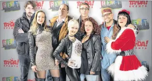  ?? SUBMITTED PHOTO ?? The cast of Tada! Events’ “Rent,” opening Thursday at the St. John’s Arts and Culture Centre, are (front, from left) Gita Wigdorchik and Kara Noftle, (back, from left) Steve Maloney, Sabrina Roberts, Dan Lasby, Andrew Williams, Chris Adams and Keith...