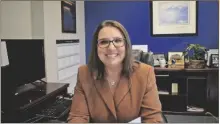  ??  ?? KIMBERLY KAHL, executive director of the Yuma County Chamber of Commerce, delivers the “state of the chamber” during a virtual “Good Morning, Yuma!” held March 11.