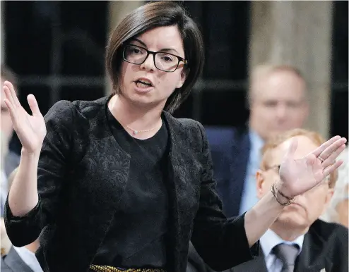  ?? ADRIAN WYLD / THE CANADIAN PRESS ?? NDP MP Niki Ashton, a social justice warrior of the highest repute.