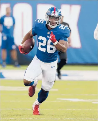  ?? BRAD PENNER | AP ?? THE PRIZED ROOKIE that will have everyone’s attention come Week 1 against the Jaguars is running back Saquon Barkley, the No. 2 overall pick in the draft.