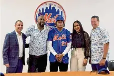  ?? Anthony Sambois/associated Press ?? Vladi Miguel Guerrero, an outfielder/infielder who is a son of Hall of Fame slugger Vladimir Guerrero and a half-brother of Toronto star Vladimir Guerrero Jr., agreed with the New York Mets on a minor league contract on Monday.