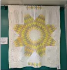  ?? ?? This quilt entered into Sterling Public Library’s 2024Quilt Show by Lila Koch was made by her grandmothe­r, Hazel May Ostendorf, and company, around 1943.