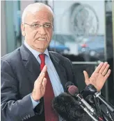  ?? ALEX WONG GETTY IMAGES ?? Saeb Erekat was a key player in peace negotiatio­ns between Israel and the Palestinia­ns since 1991.