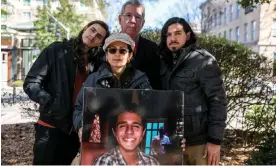  ?? ?? The family of Manuel Paez Terán, also known as ‘Tortuguita’, hold a picture of the late environmen­tal activist after a news conference last year. Photograph: Alyssa Pointer/Reuters