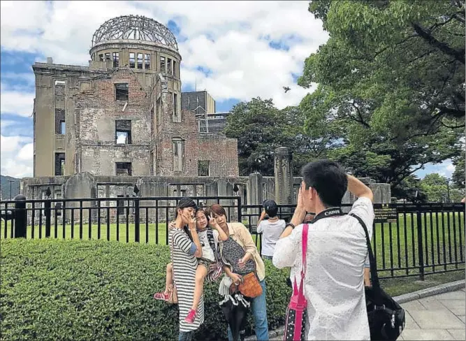  ?? ARCHIVO ?? La Cúpula de la Bomba, única estructura que resistió cerca del hipocentro de la explosión, es un símbolo de paz declarado patrimonio de la humanidad