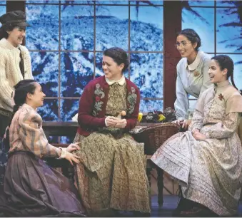  ?? COURTESY TRUDIE LEE ?? Theatre Calgary's Little Women featuring, from left, Dean Stockdale (Jo), Heidi Damayo (Amy), Tara Beagan (Marmee), Vanessa Leticia Jetté (Meg) and Rebbekah Ogden (Beth) runs until Dec. 31.