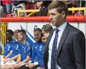  ??  ?? Rangers manager Steven Gerrard ( right)