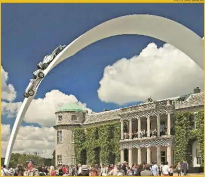  ?? PHOTO: DAVID BARBOUR ?? Jewish artist Gerry Judah created a soaring 90 metre long sculpture for the Goodwood Festival of Speed. The piece, made of steel and weighing 160 tonnes, marked Mercedes Benz contributi­on to motorsport