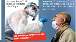  ?? AFP ?? Las pruebas por covid- 19 son bas- tante incómodas.