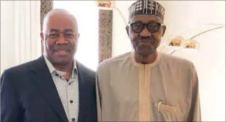  ??  ?? Here, Akpabio visited Buhari in London