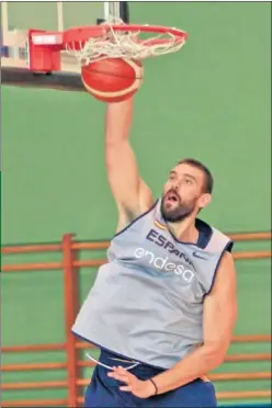  ??  ?? EN FORMA. Marc Gasol, en un entrenamie­nto.