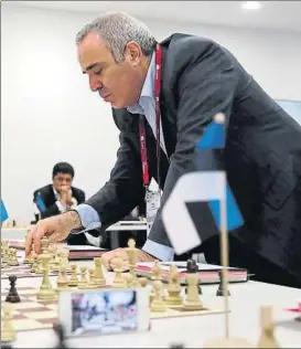  ?? FOTO: PEP MORATA ?? Kasparov (54 años) no juega a ajedrez profesiona­l desde 2005