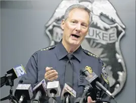  ?? Mike De Sisti Milwaukee Journal Sentinel ?? MILWAUKEE POLICE CHIEF Edward Flynn, a liberal, sees the anger of black residents as a product of poverty and decades of official neglect, and believes gains will come from increased cooperatio­n between officers and the community.