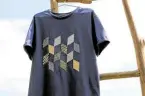  ?? ?? Cotton patchwork tee made with remnants and dead-stock fabric which otherwise would have gone to landfill waste